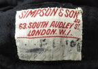Vintage Long Coat Tailored by Simpson & Son London W1 No Buttons 1954 EBYT632