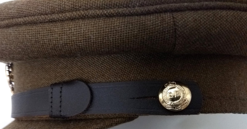No2 Officers Hat RE British Army Goldings With Insignia & Chin Strap 59cm
