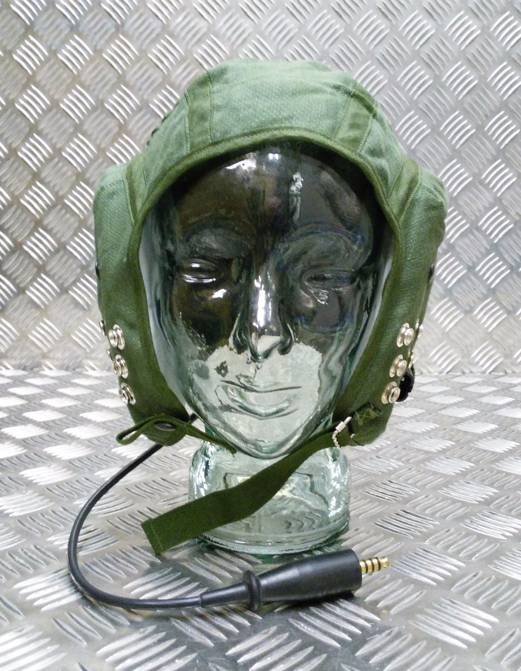 Flying Helmet Inner Type G Pilots Liner Green With Wire Loom