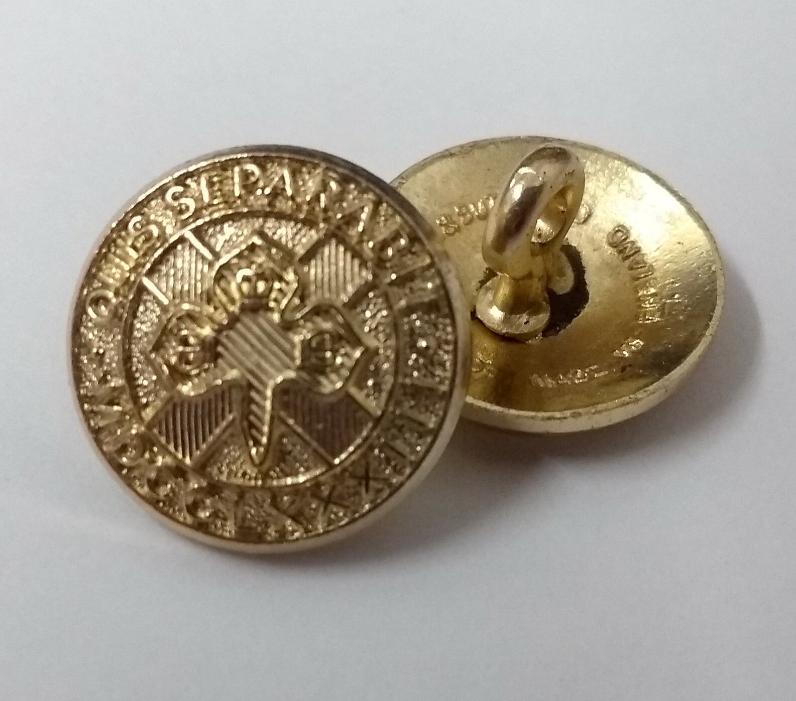 Vintage Irish Guards Shamrock Insignia Open Back Button 16mm ASBT138