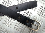 Genuine British Made Issue 1" Black Leather Utility Aux Strap