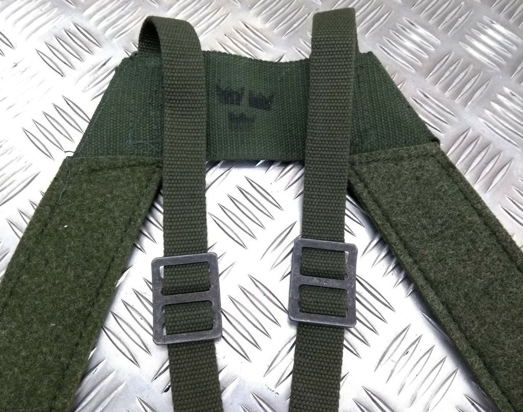 Genuine Vintage Army Issue Green Canvas Suspenders For webbing etc NEW - HHKSL