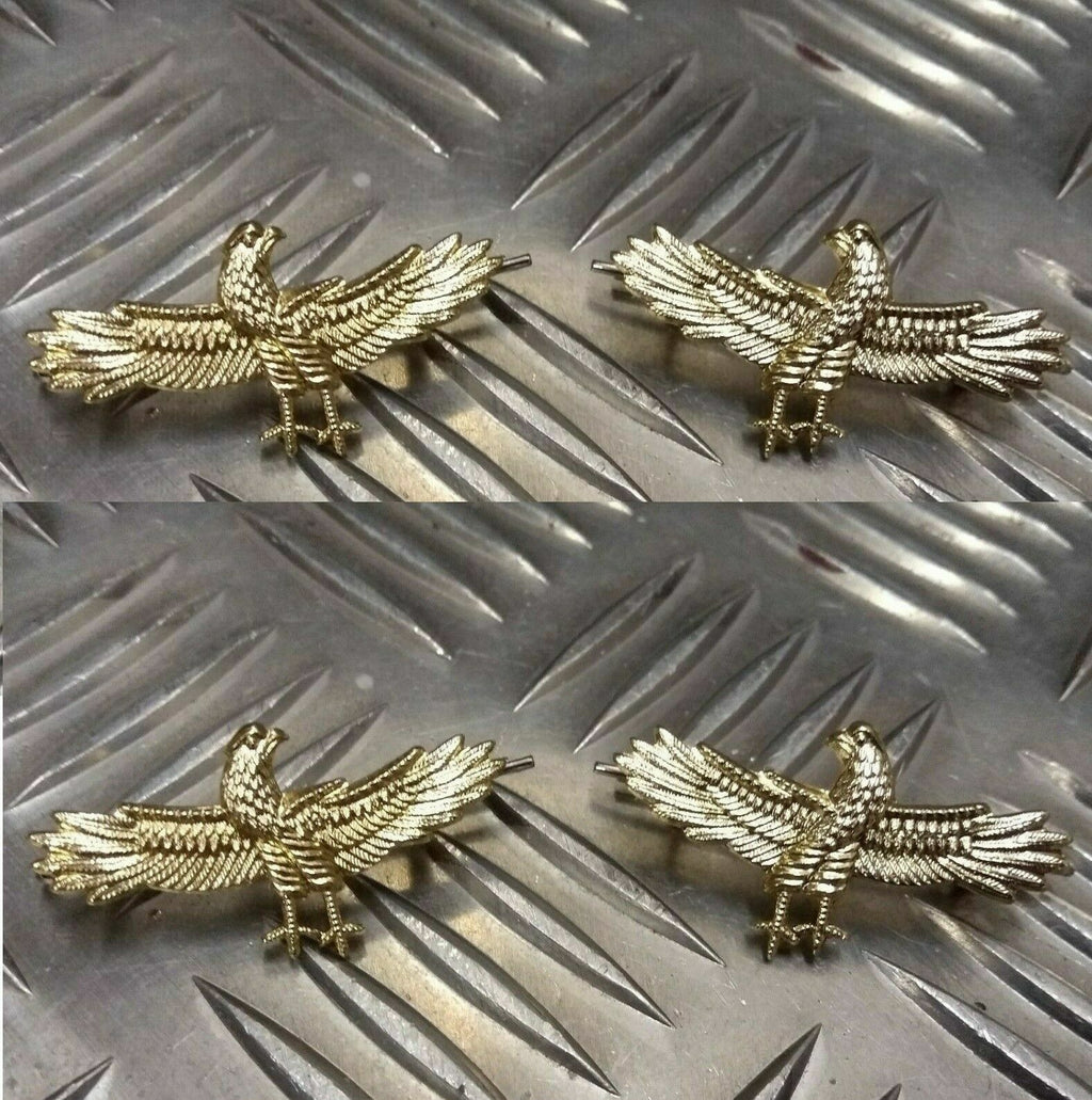 RAF Royal Air Force Soaring Eagle Collar Badges Matching Pairs Metal Badges X2 Pairs MFCD7