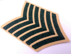 Genuine Vintage British Light Infantry Rank Stripes 6 Chevrons