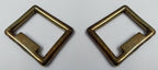 Genuine Vintage British Square Ring Stay For Leather Straps x 2 New