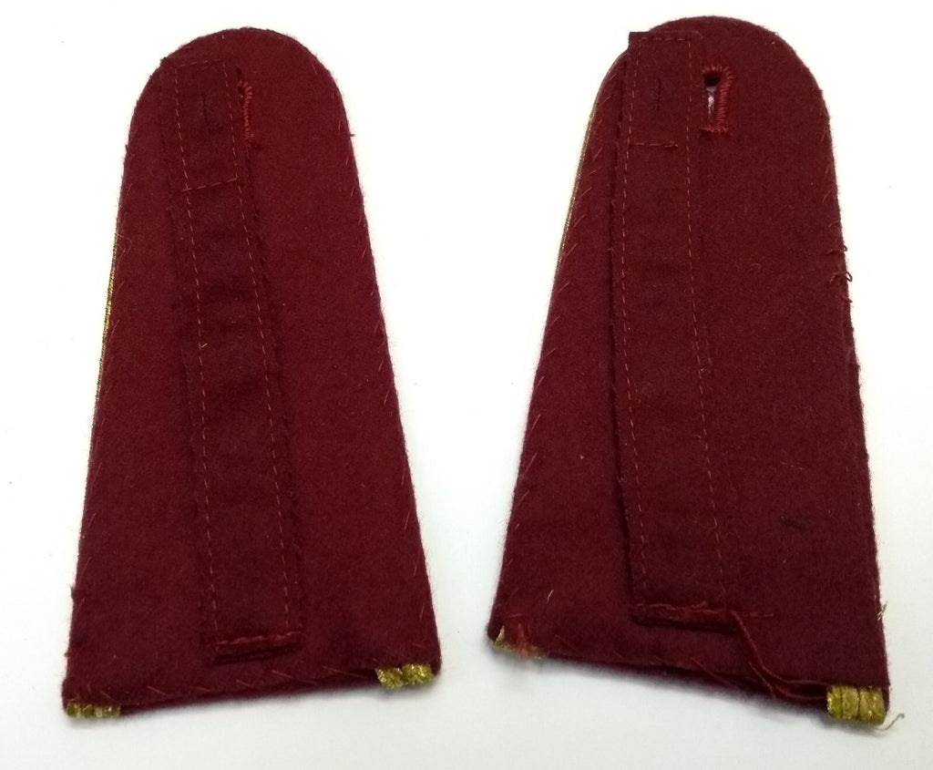 Senior Officer Shoulder Boards Abu Dhabi Obsolete Stock Maroon Melton Gold Braid