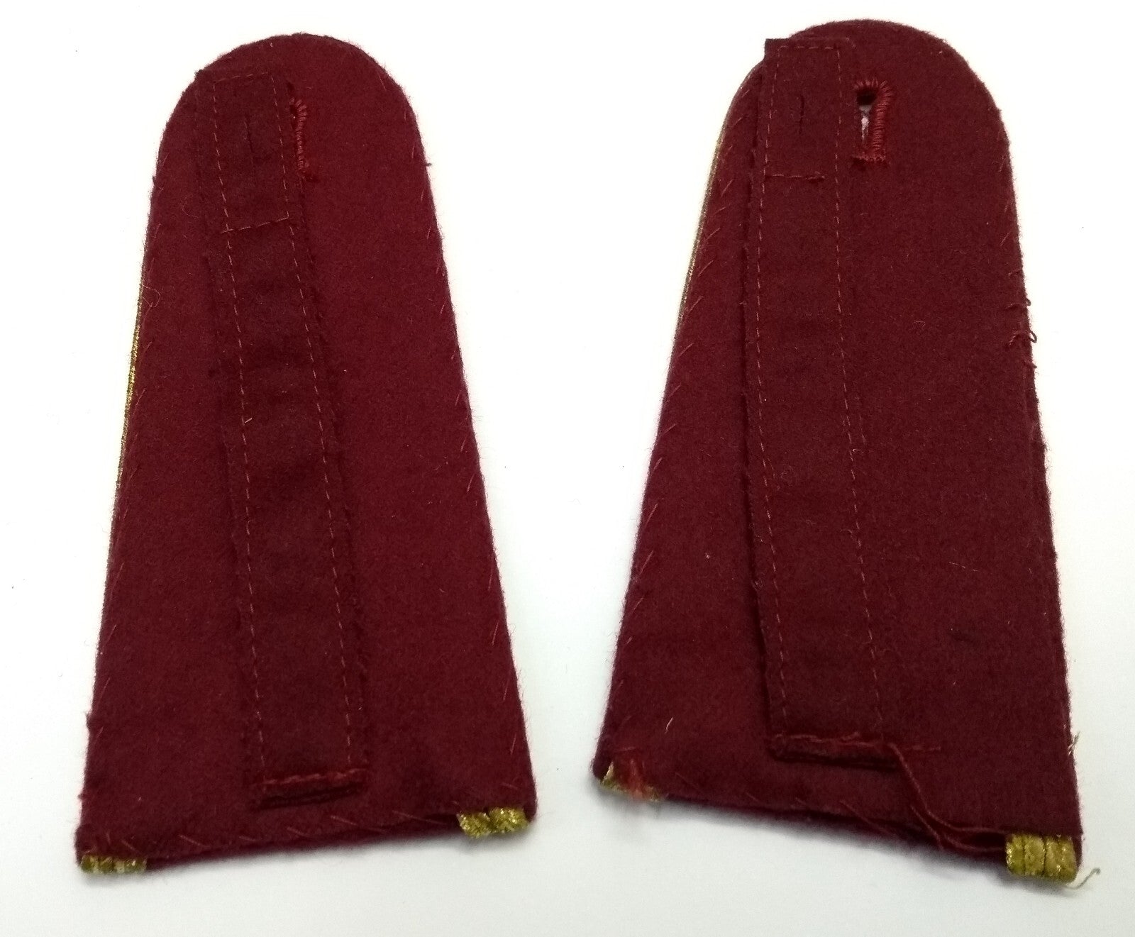 Senior Officer Shoulder Boards Abu Dhabi Obsolete Stock Maroon Melton Gold Braid