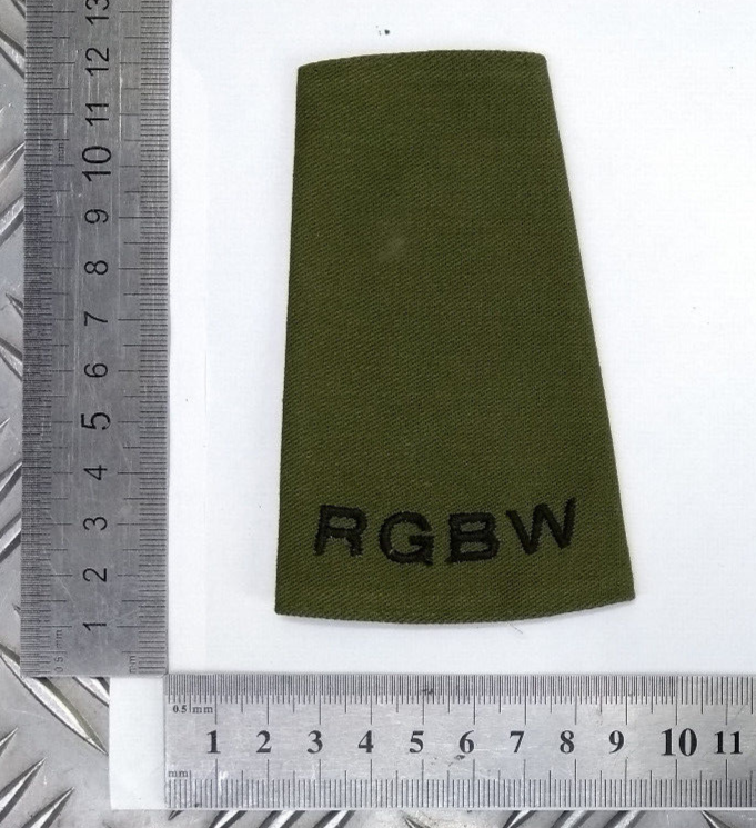 Royal Gloucestershire Berkshire & Wiltshire RGBW Green Plain Private Rank Slide