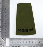Royal Gloucestershire Berkshire & Wiltshire RGBW Green Plain Private Rank Slide