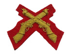 Mess Kit Badge Skill at Arms on Red British Hand Embroidered Arm Patch