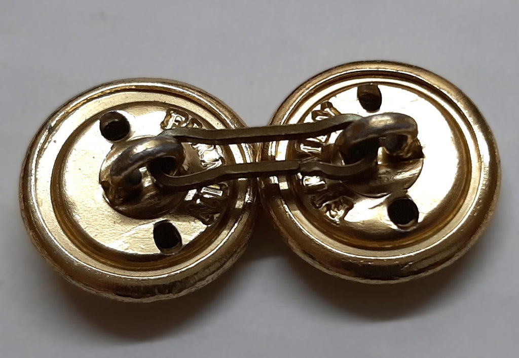 RN Closure Buttons British Royal Navy Queens Crown Insignia With Fixing Clasp