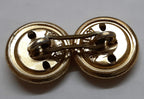 RN Closure Buttons British Royal Navy Queens Crown Insignia With Fixing Clasp