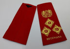 BDF Brigadier Rank Shoulder Slide With Gold Braided Insignia Botswana Epaulettes