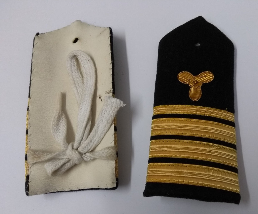 Naval Senior Officers No1 Uniform Shoulder Boards Epaulette Black & Gold Detail