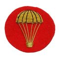 No1 Parachute Badge Skill on Red British Hand Embroidered Arm Patch