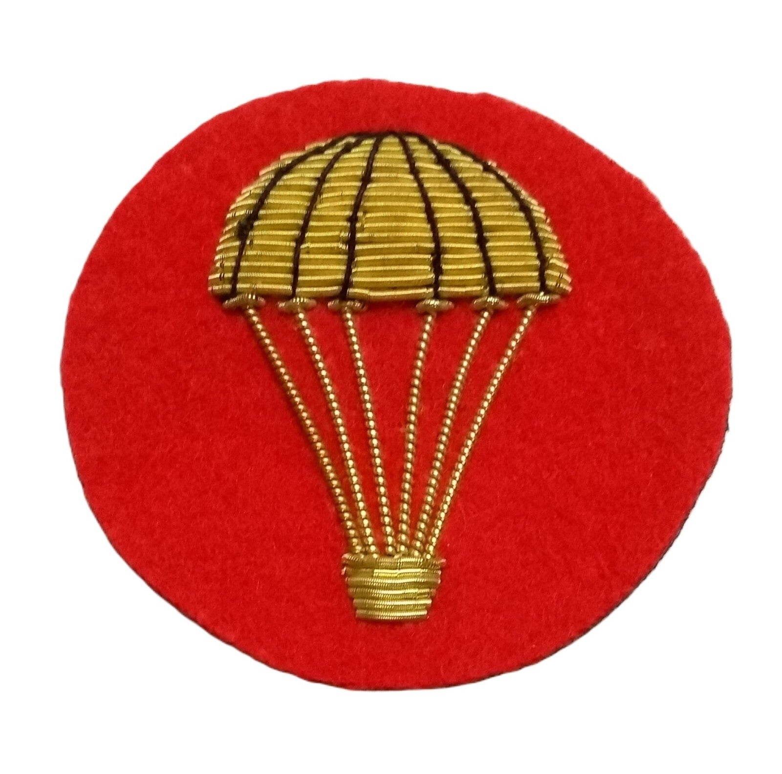No1 Parachute Badge Skill on Red British Hand Embroidered Arm Patch
