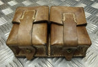 Genuine Vintage Issued Double Leather Utility / Ammo Small Pouch Used