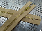 20cm Closed End Metal Zip Zipper Beige