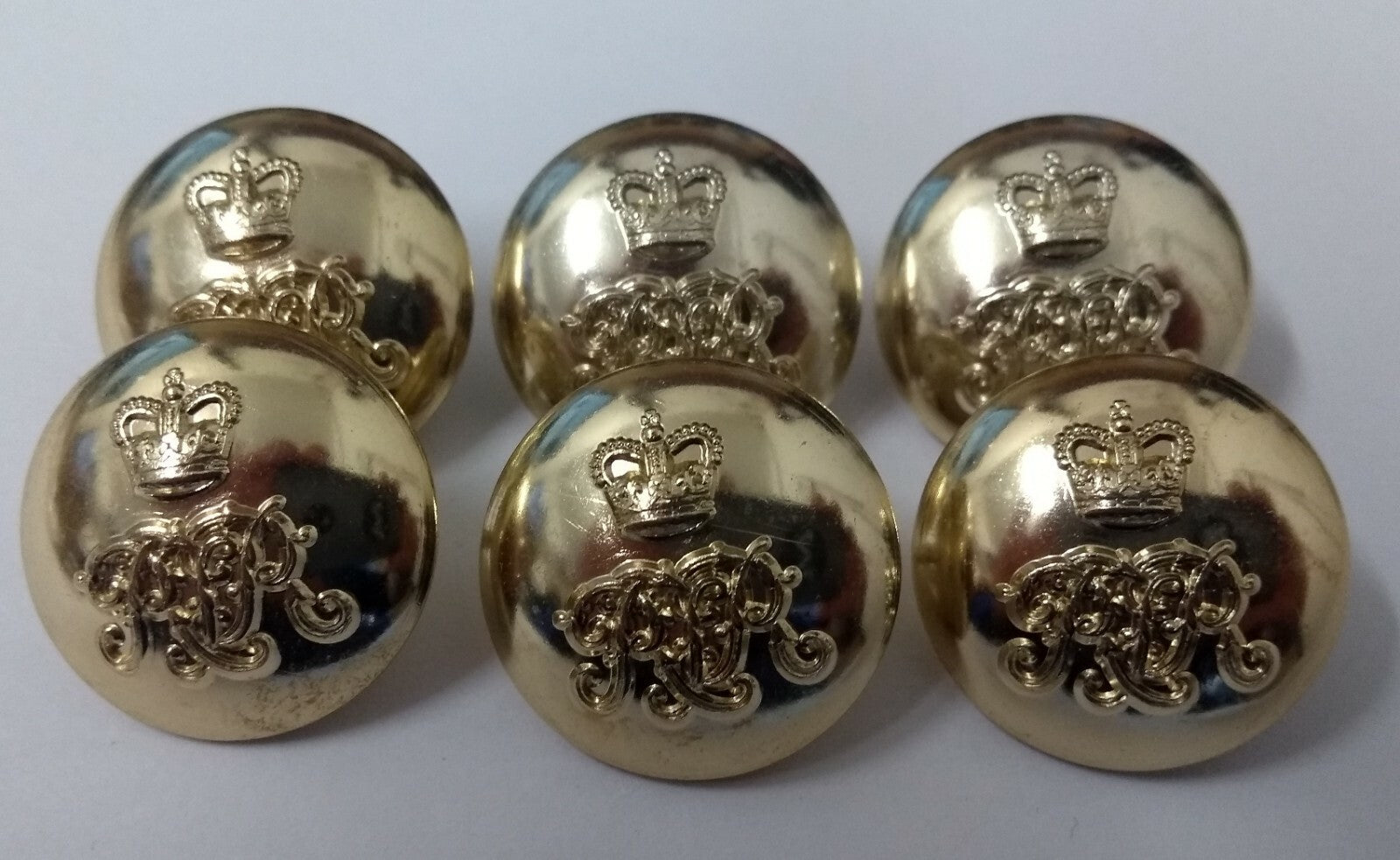 Genuine British Army The Royal Tank Regiment RTR No1 No2 Dress Buttons 40L x25