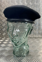 Black Beret Cap British Made General Service Dress No Insignia - All Sizes