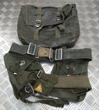 Genuine Vintage Army Webbing Set / Battle Pack Belt And Pouches Heavy PVC G2