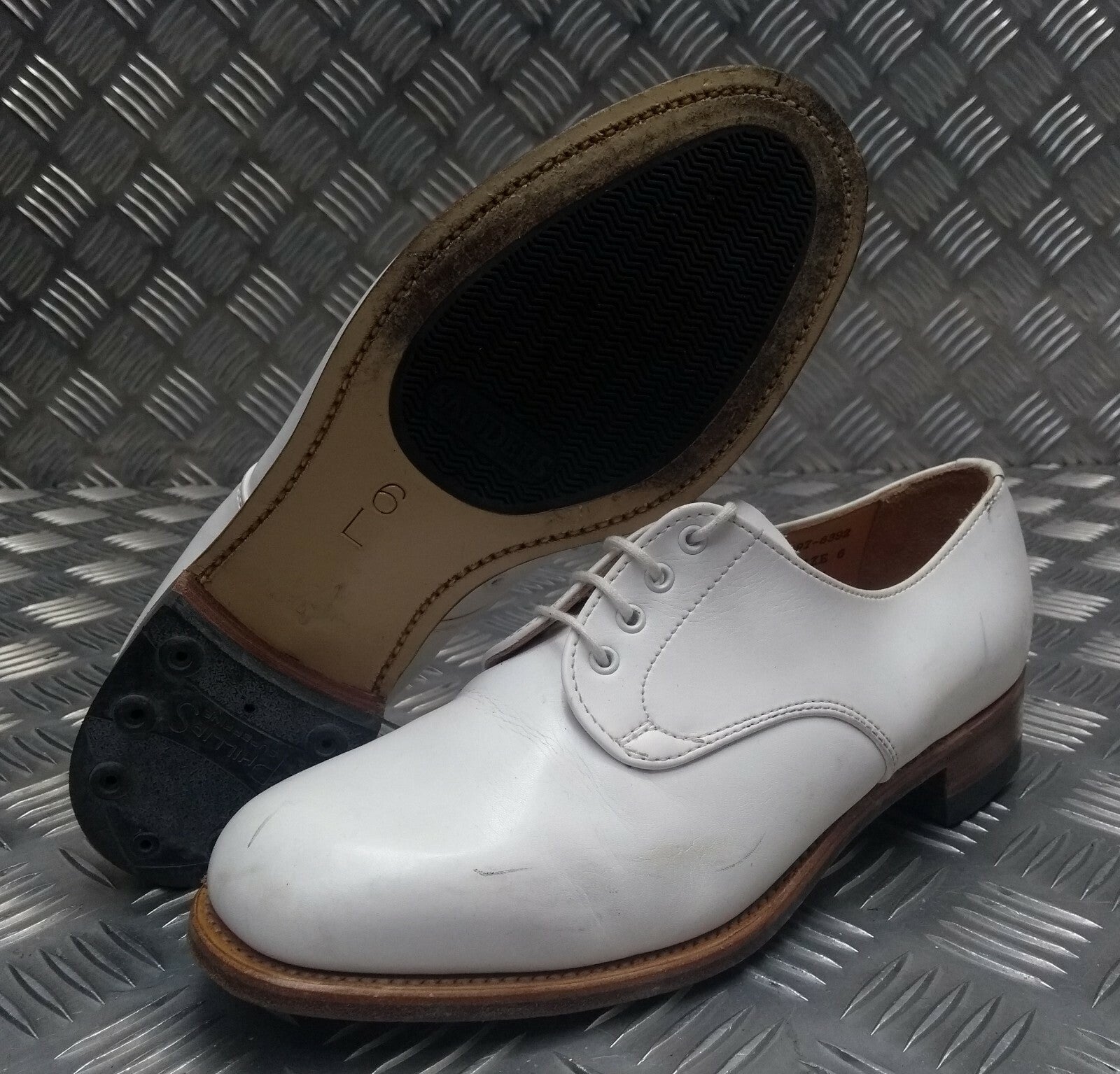 British Navy White Leather Parade / Dress Shoes Womans - Assorted Sizes