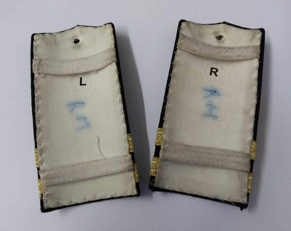 Naval Officers Lieutenant Uniform Shoulder Boards Epaulette Black & Faded Detail