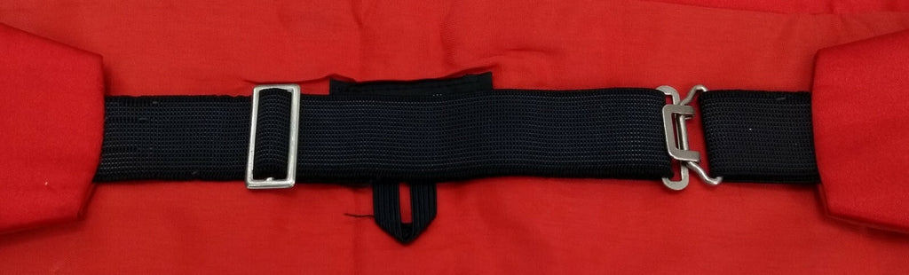 Genuine Vintage British Made Scarlet Red Pleated Mess Dress Cummerbund 36" X 4¼"
