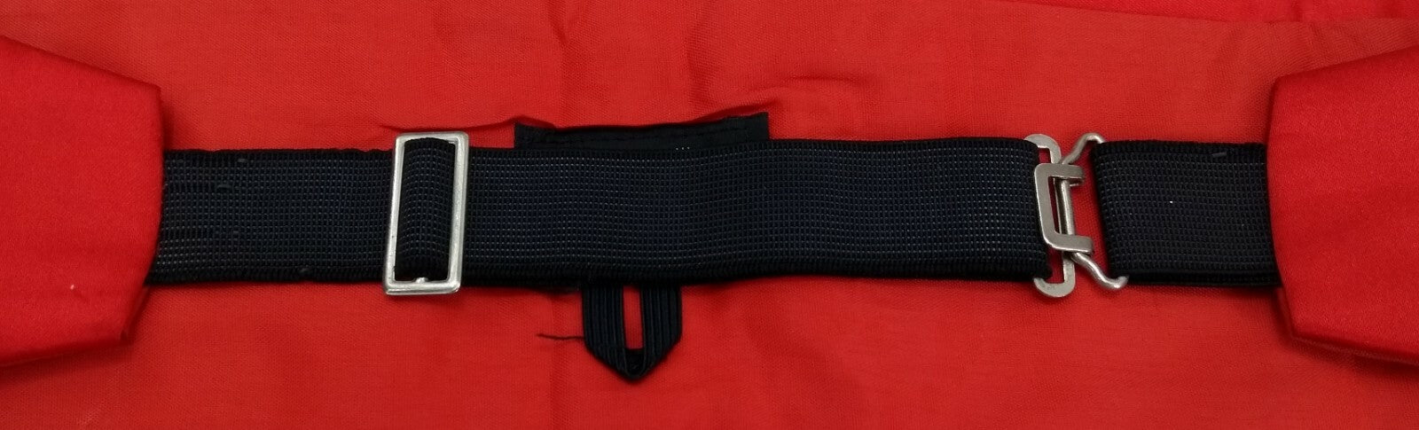 Genuine Vintage British Made Scarlet Red Pleated Mess Dress Cummerbund 36" X 4¼"