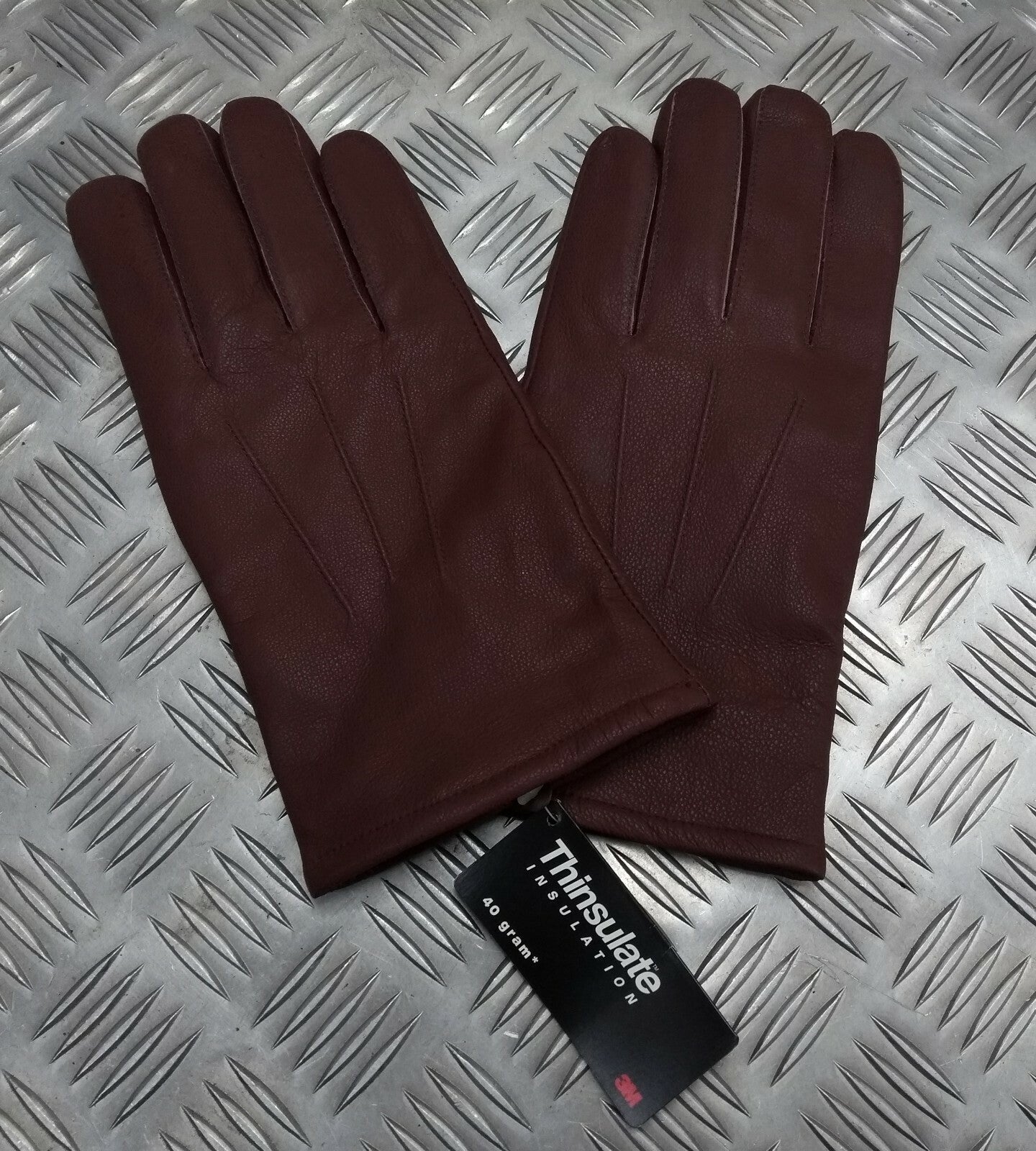 Brown Leather 3 Dart Gloves with 3M Thinsulate Soft Lining Size 11 / Large - NEW