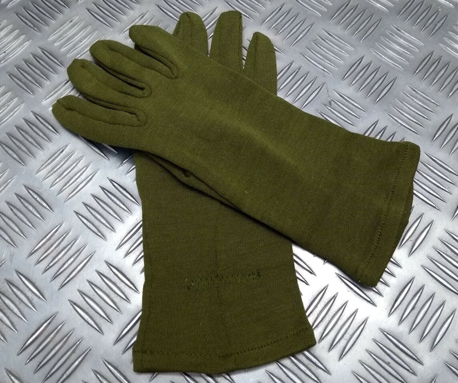 AFV Crewmans Gloves Olive Green FR Fire Resistant Treated Fabric Size Small