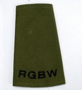 Royal Gloucestershire Berkshire & Wiltshire RGBW Green Plain Private Rank Slide