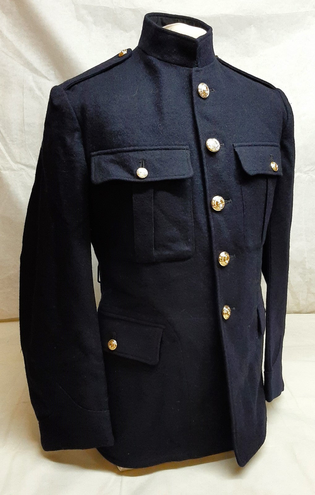 Vintage Marines Tunic Blue Serge British RM Hobson & Sons (London) Ltd Size 41