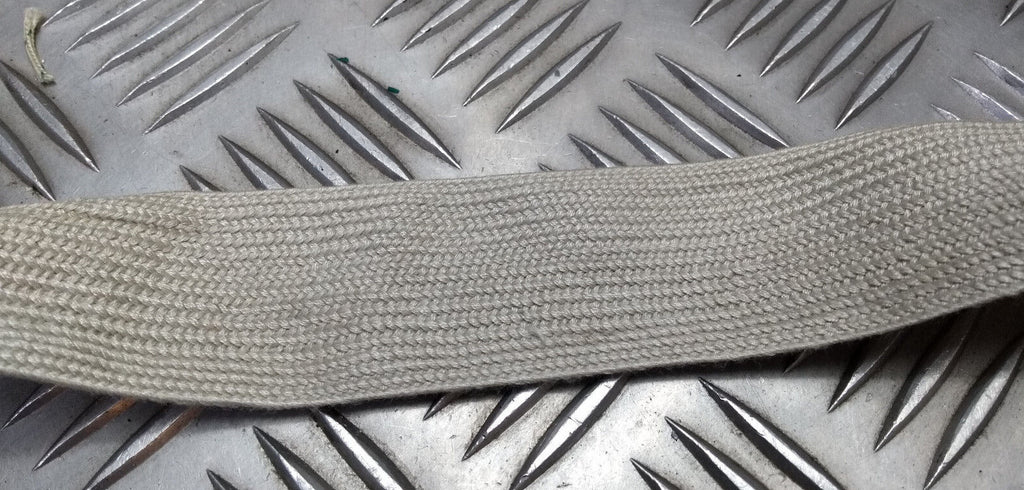 Light Khaki Style Worsted Knitted Tie 38mm Flat Braid Full 25m roll NEW