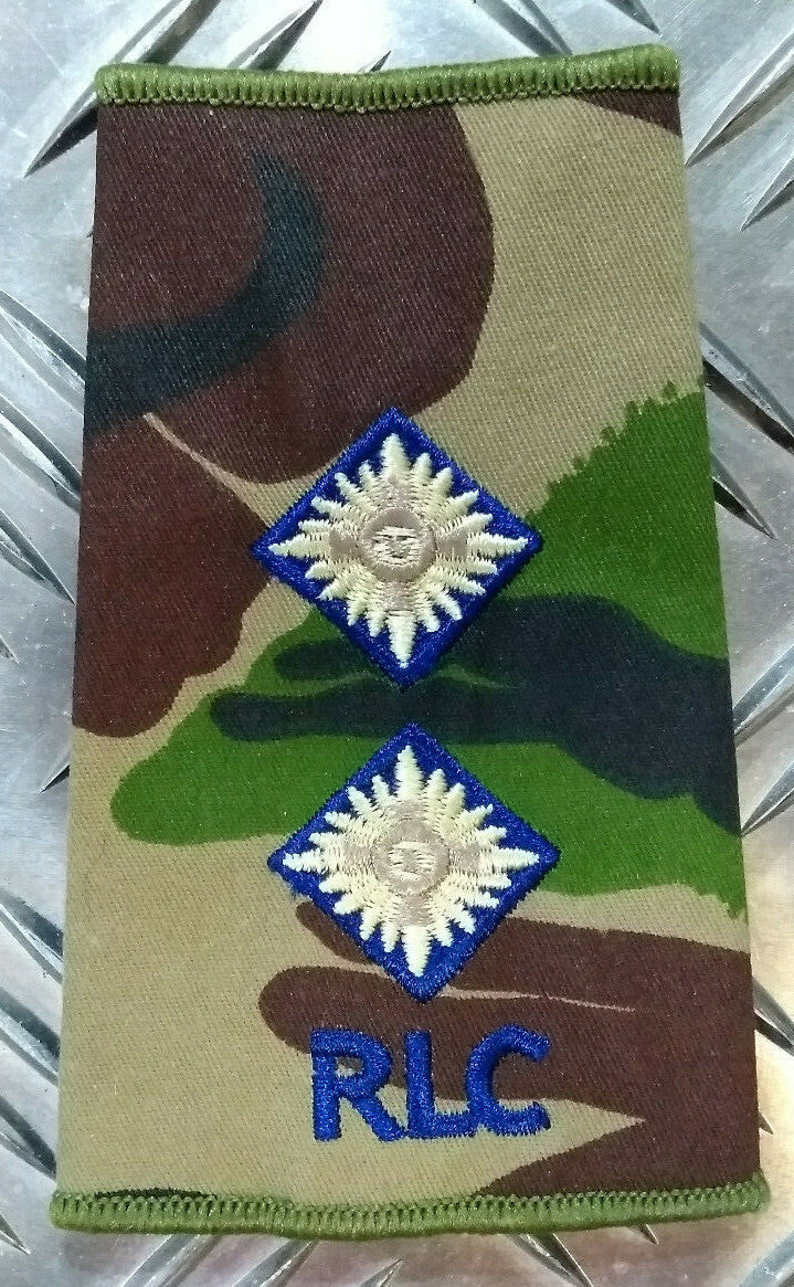 Genuine British Army Woodland DPM Camo RLC Royal Logistic Corps Rank Slides NEW