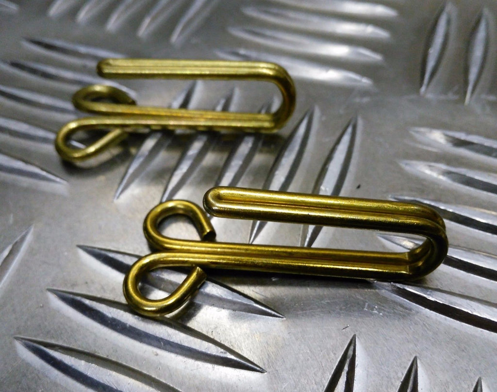 Jacket/Tunic Metal Waist Belt Hooks Black or Brass 1 Pair Genuine British Army