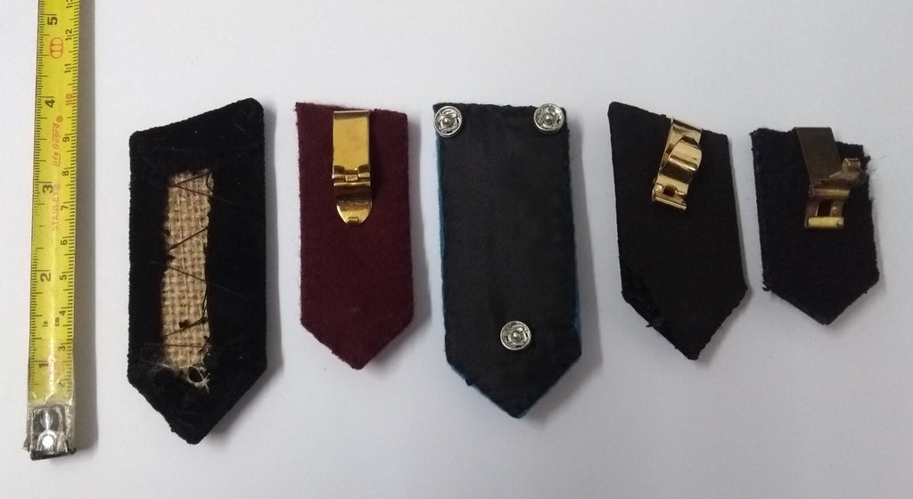 Assorted Gorgets Various Officers Issue For Collectors 5X Single Collar Tabs