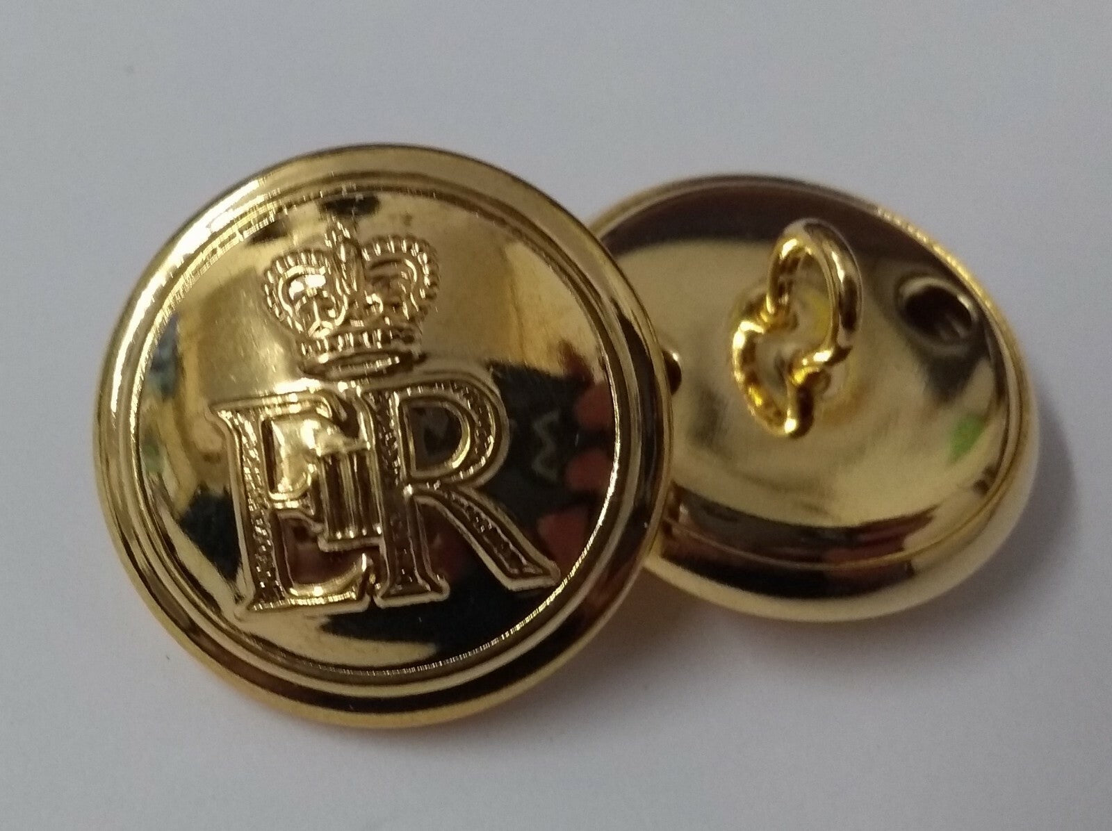 Genuine British Made LBB E R II Queens Livery Crown Gilt Buttons x6