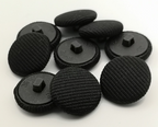 Black Fabric Covered Buttons Line Pattern 34L x12