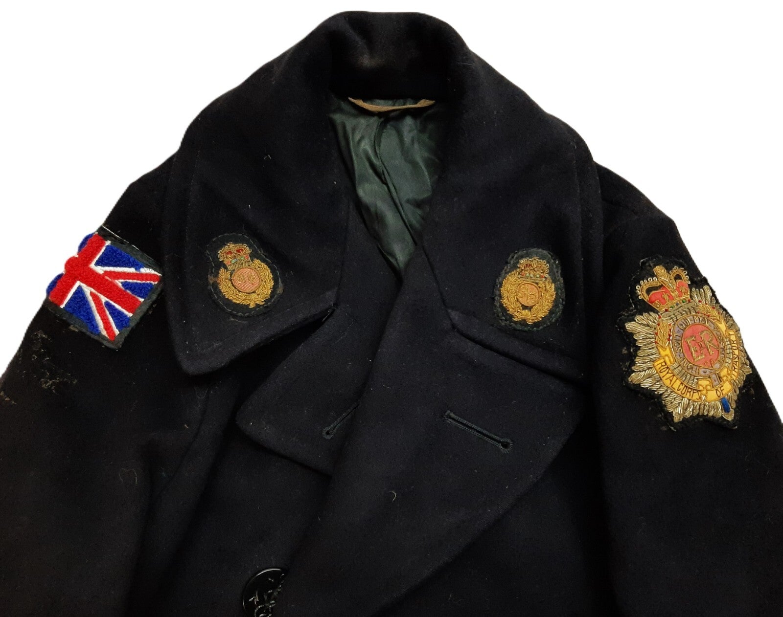 Vintage Peacoat Jackets U.S.N Pattern With UK Insignia Royal Corps of Transport