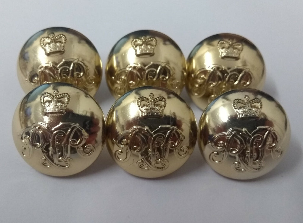 Genuine British Army The Royal Tank Regiment RTR No1 No2 Dress Buttons 30L x25