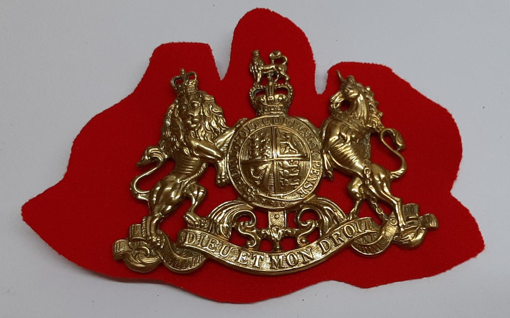 HCav Coat of Arms Badge Large General Service Scarlet Felt