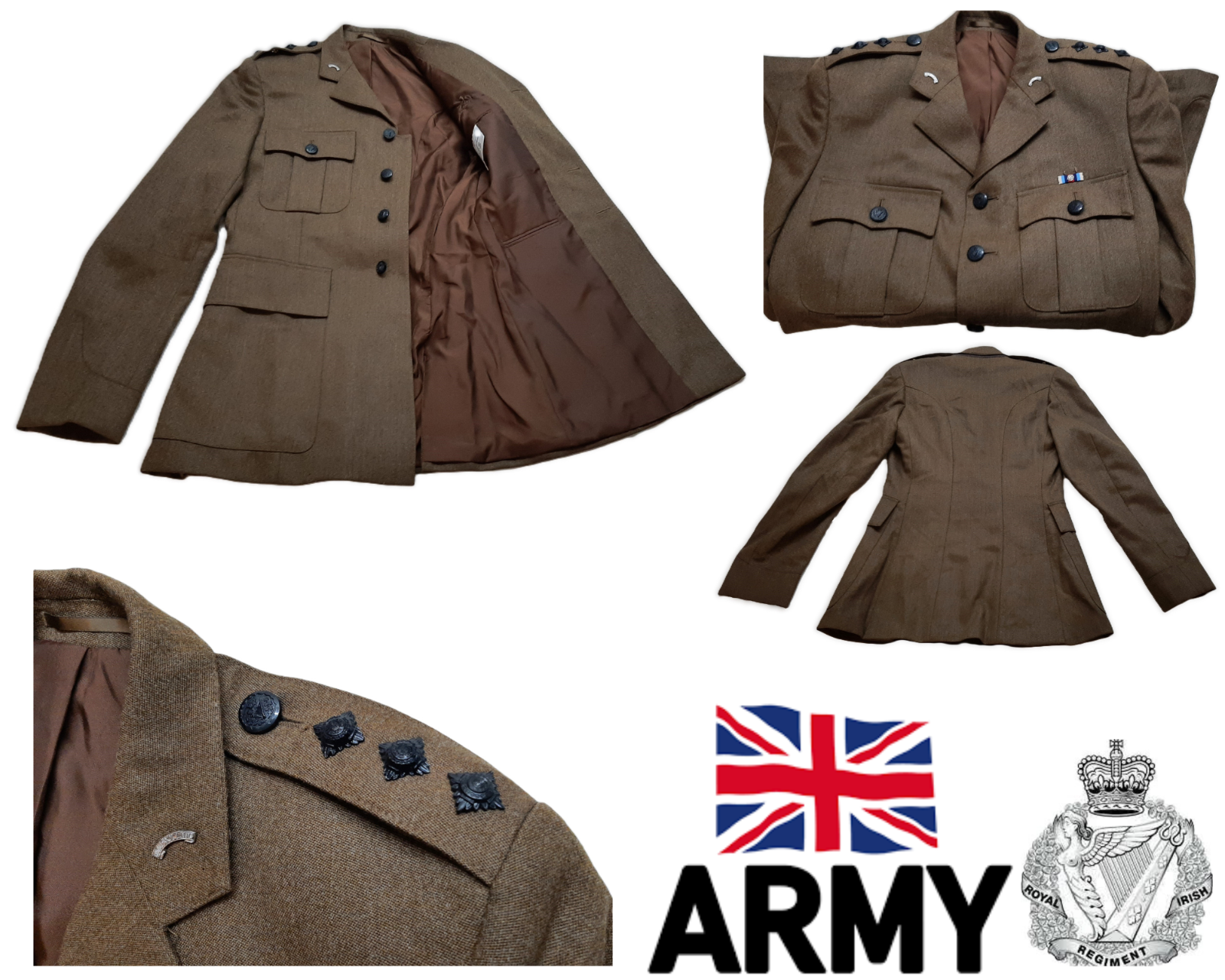 No2 Captain Rank FAD Uniform British Army Royal Irish Rangers Jacket 176/96cm