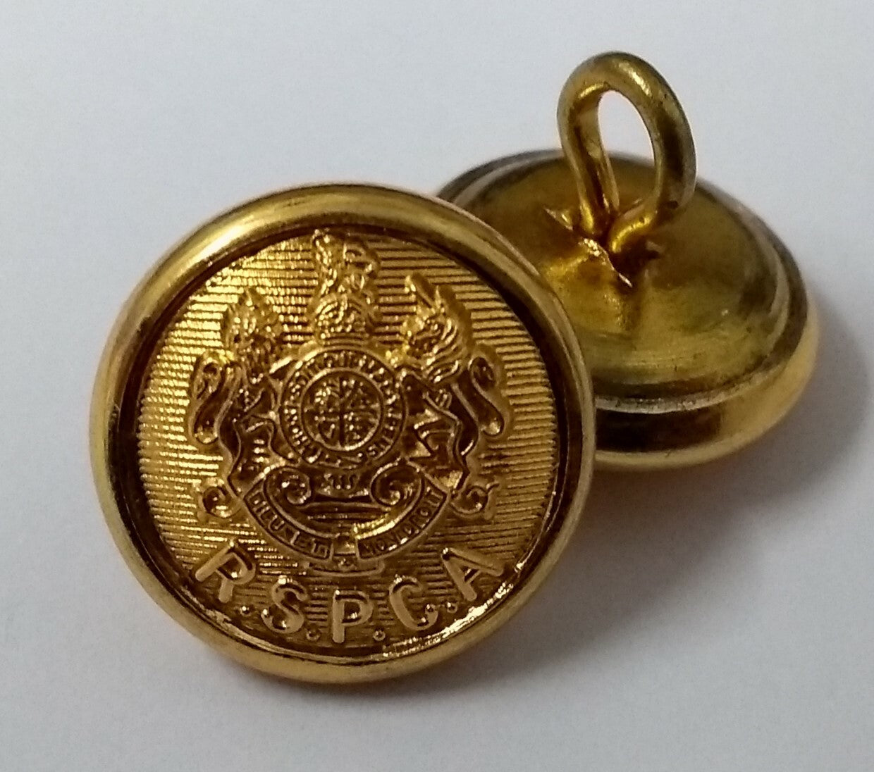 Vintage RSPCA Buttons Obsolete Collectors R.S.P.C.A Kings Crown Issue ASBT350