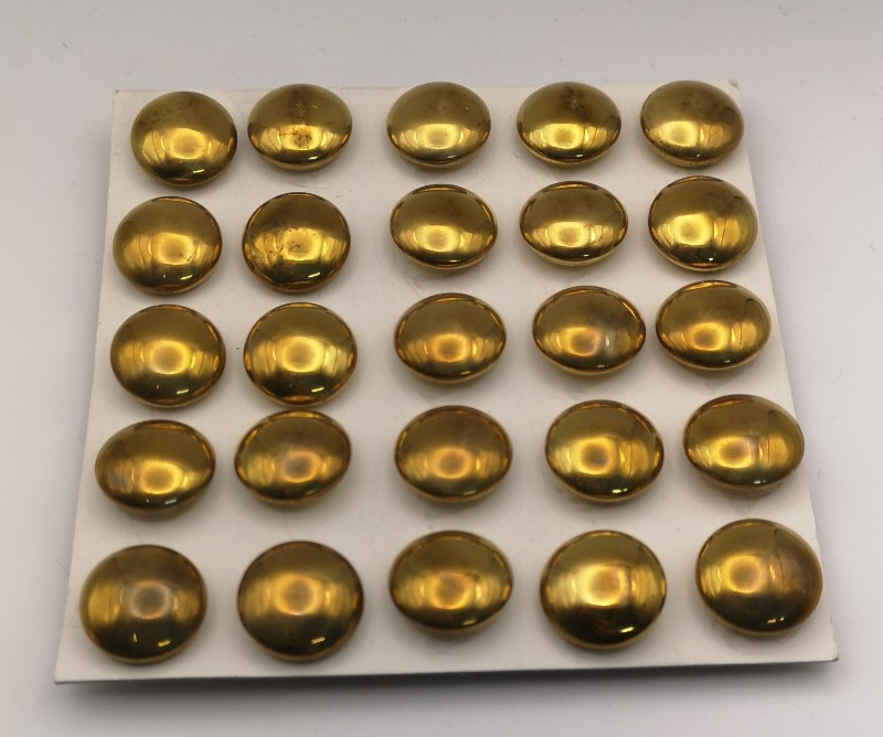 Vintage Brass Colour Half Ball Dome Dress Buttons 27L x25