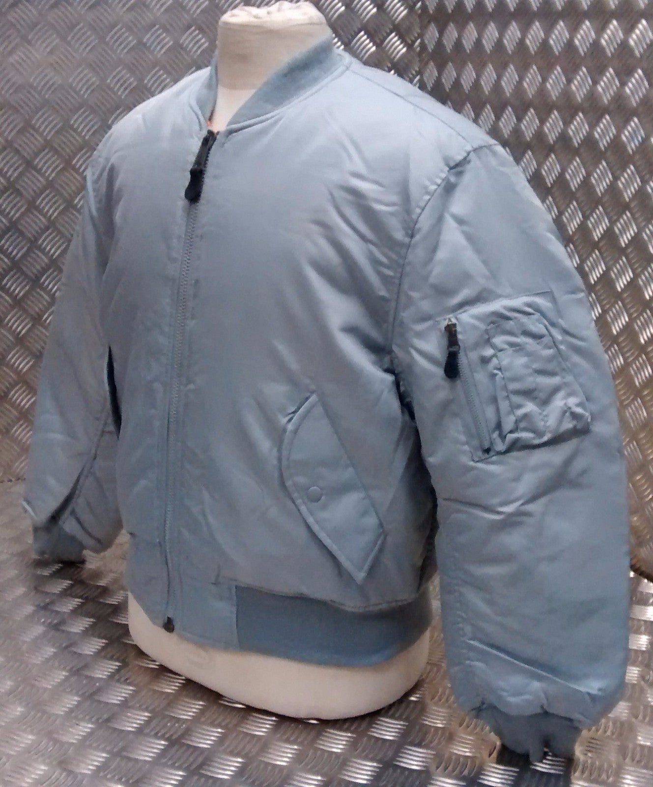 MA1 US Military Style Bomber Jacket Silver - NEW