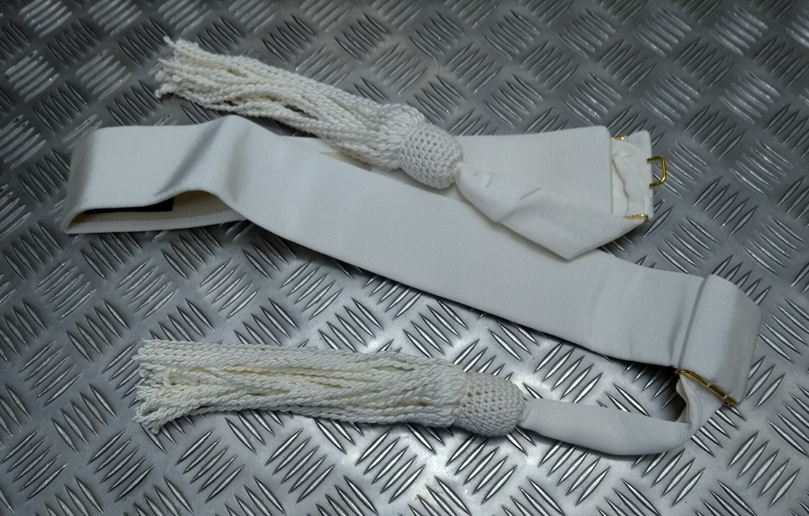 Officers Waist Sash Off / White No1 Uniform Dress Ceremonial & Parade Duties