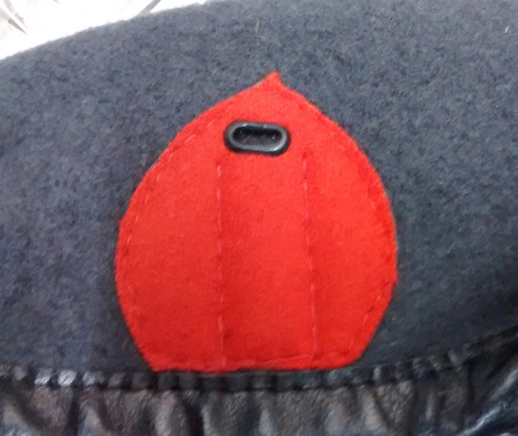 Genuine British QARANC Blue Grey Wool Beret Red Tear Drop Tab New