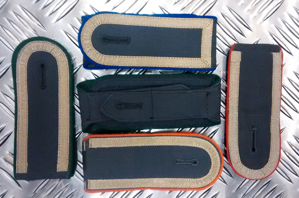 German Shoulder Boards/Slides/Braided Epaulettes Various Colours