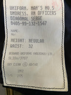 No5 Undress Trousers British Royal Navy RN Officers Diagonal Serge Size 80cm S